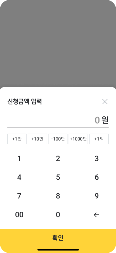 신청금액입력화면